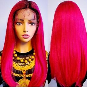 PART LACE WIG FUSHIA
